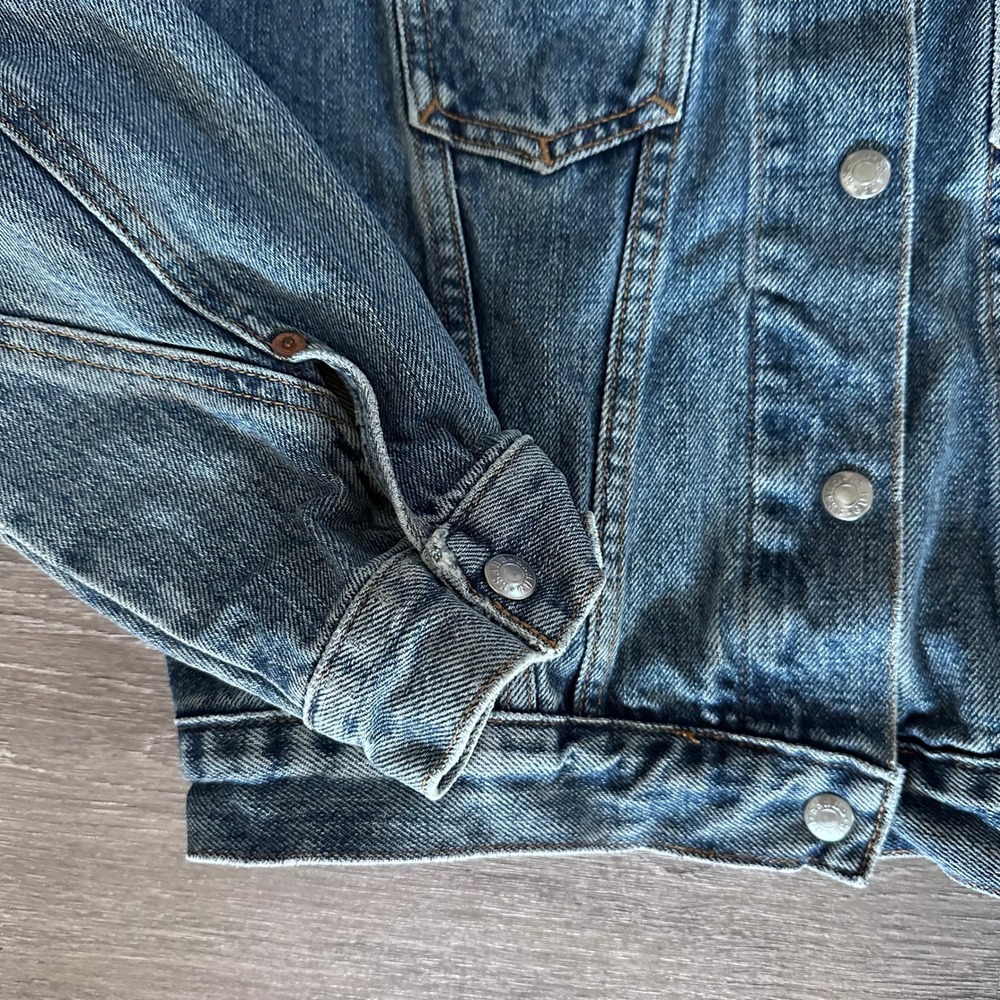 Vintage Guess Jeans Denim Jacket Medium Wash 2nd Freedom Graphic Womens M 90s - Picture 7 of 11
